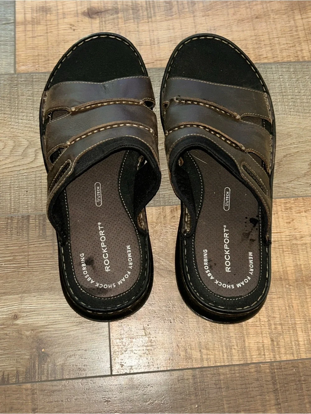 Rockport Men’s TruTech Leather Upper Memory Foam Shock Absorbing Sz 10 NEW